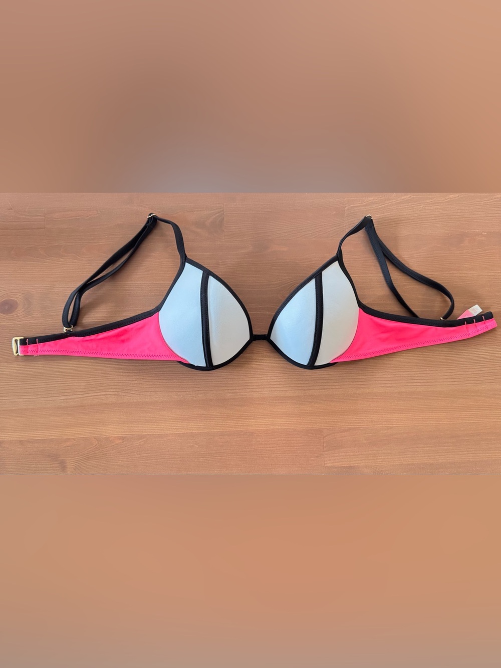Women’s Victoria Secret Colorblock Push-Up Swim Top - Pink/Blue